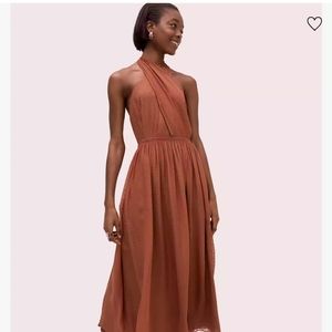 Kate spade silk midi halter dress